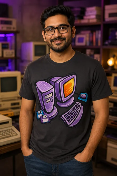 Digital Pioneer artwork on a T-shirt